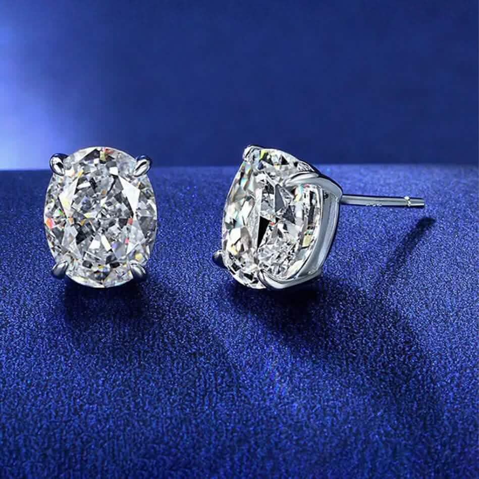 2-Pairs: 2.00CTTW CZ Oval Set Earrings by DailySale