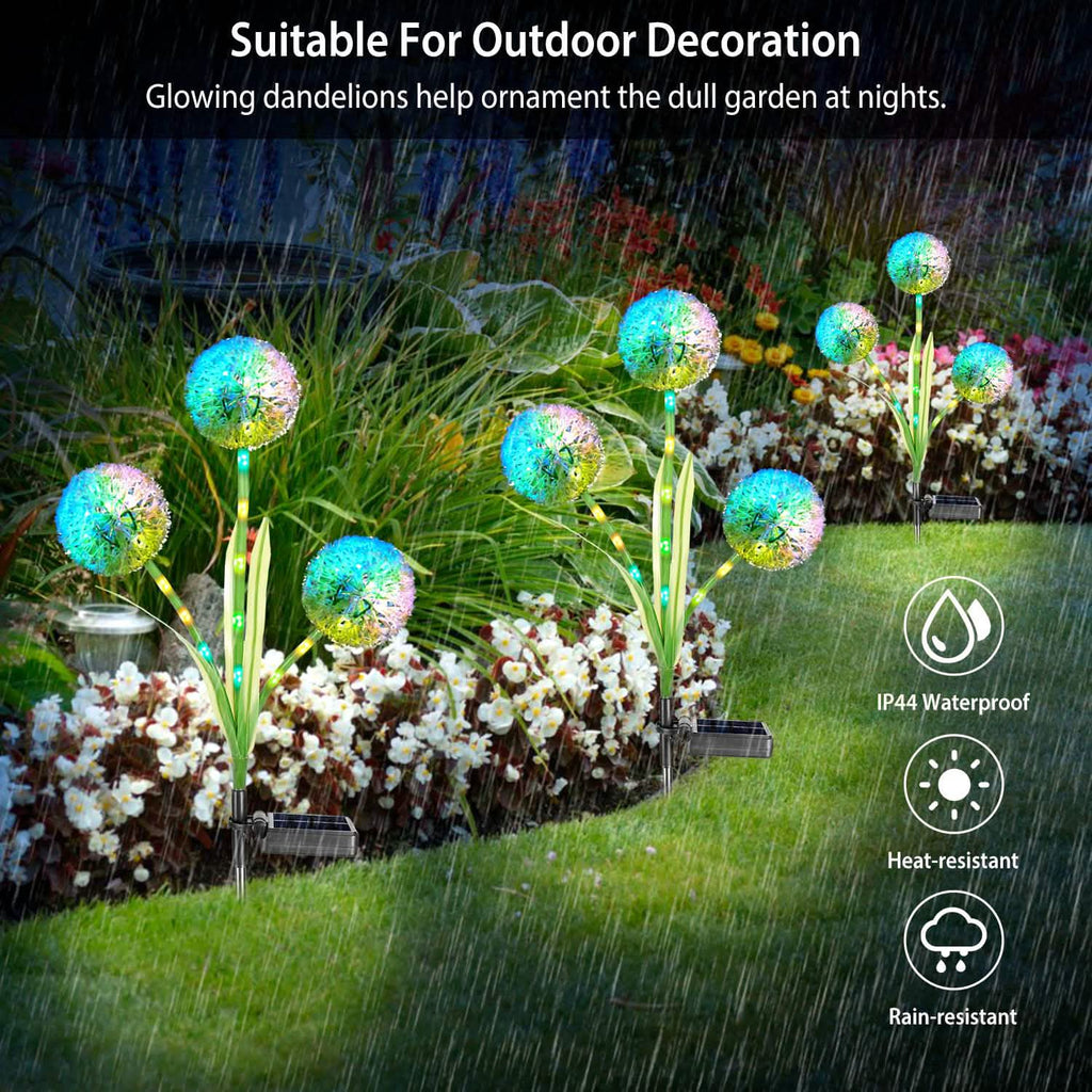 2-Piece: 36 LED Dandelion Solar Lights by DailySale
