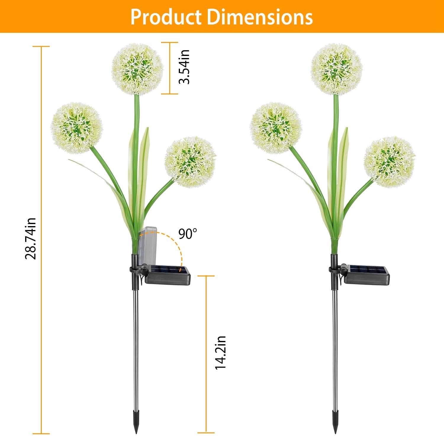 2-Piece: 36 LED Dandelion Solar Lights by DailySale
