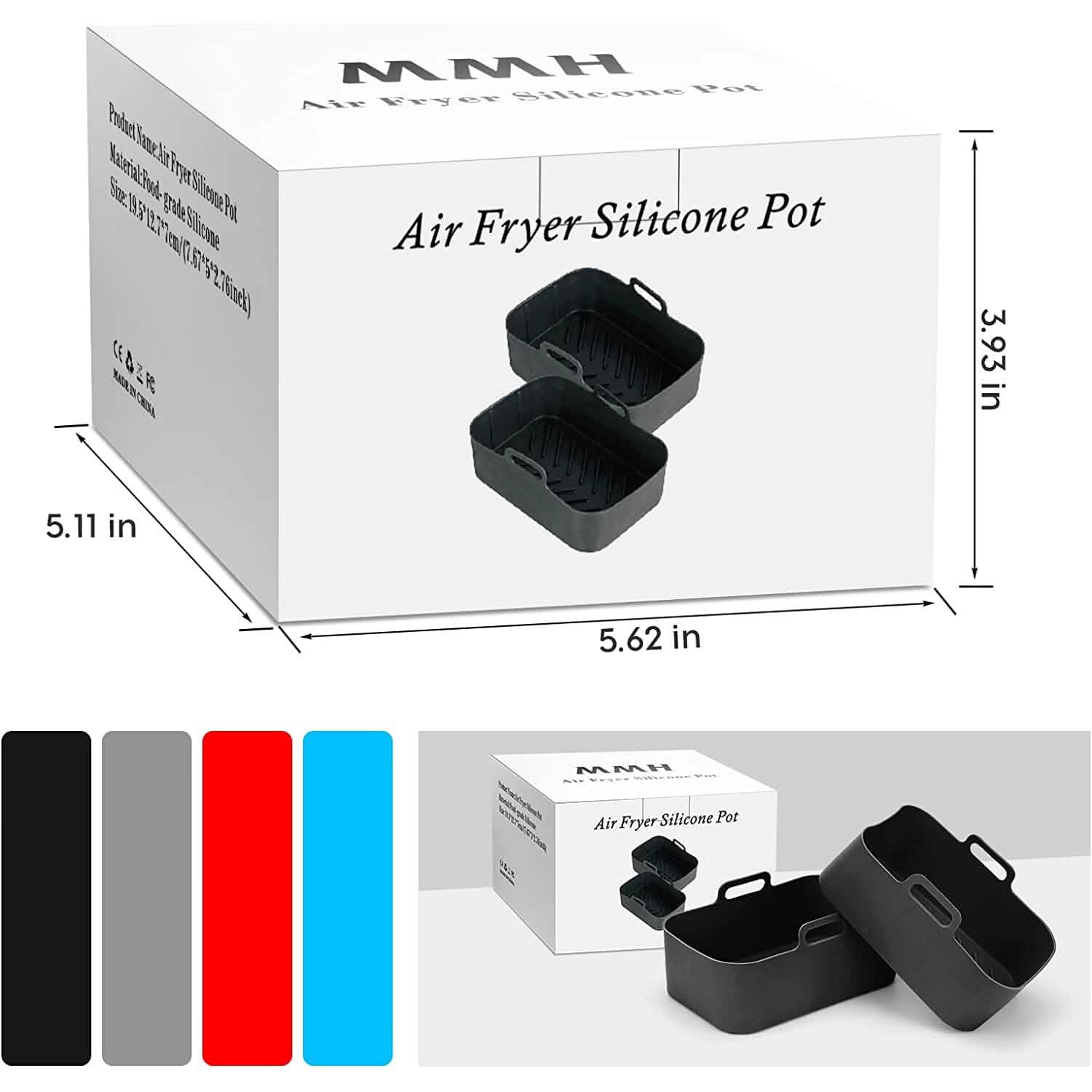 2-Piece: Air Fryer Silicone Pot by DailySale