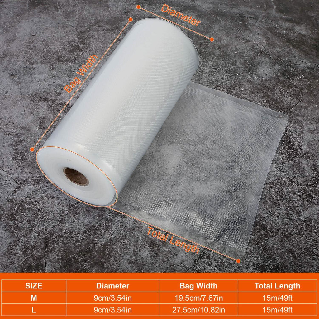 2-Piece: Vacuum Sealer Bag Rolls by DailySale