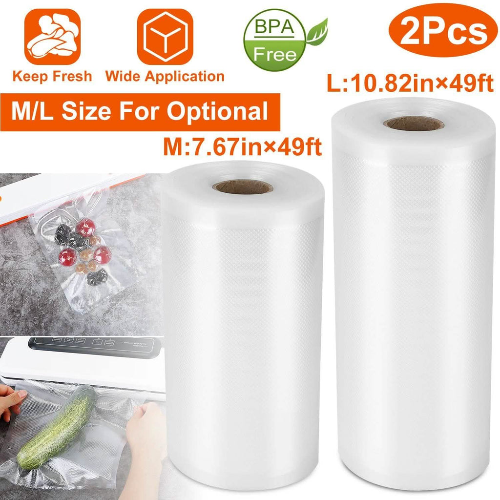 2-Piece: Vacuum Sealer Bag Rolls by DailySale