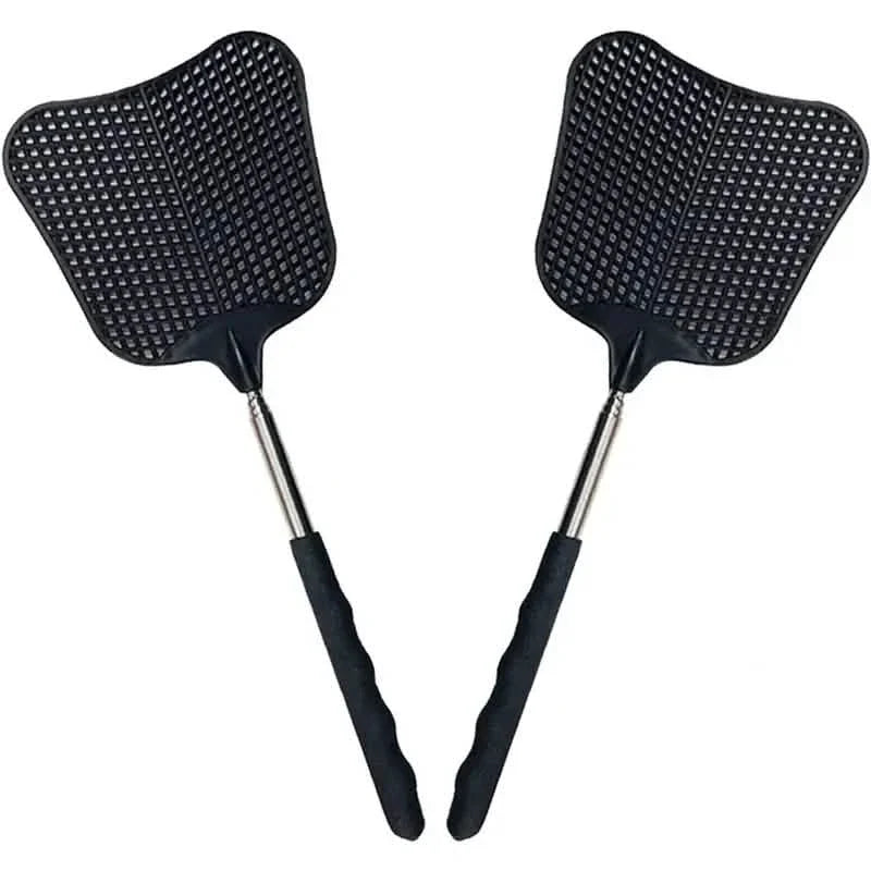 2-Pieces: Heavy Duty Telescopic Fly Swatter Set by DailySale