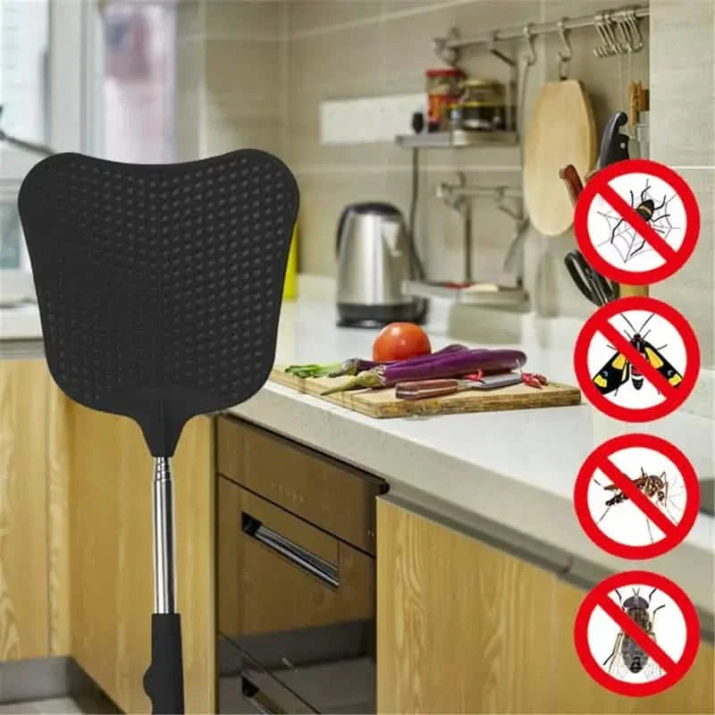 2-Pieces: Heavy Duty Telescopic Fly Swatter Set by DailySale
