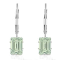 2.00 CTW Genuine Amethyst Emerald Cut Leverback Earrings by DailySale