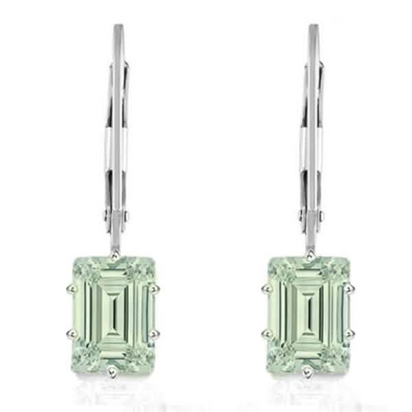 2.00 CTW Genuine Amethyst Emerald Cut Leverback Earrings by DailySale