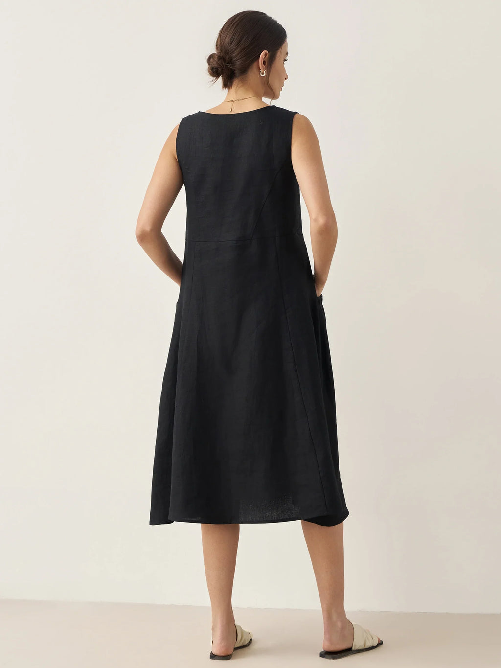 100% Linen Swing Beach Tank Dress GIANA by LINTICO
