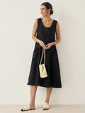 100% Linen Swing Beach Tank Dress GIANA by LINTICO