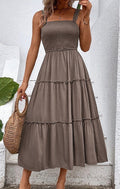 Smocked midi dress by Miss Sparkling