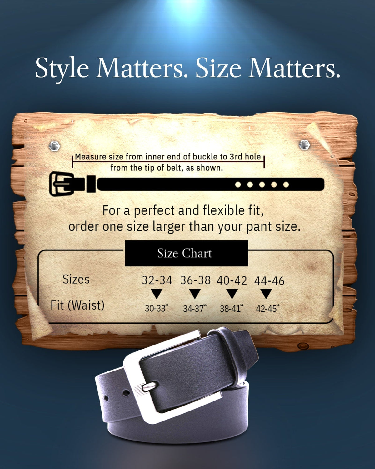 Genuine Leather Belt for Men – Brushed Nickel Buckle, 1.5" Strap by Access Accessories