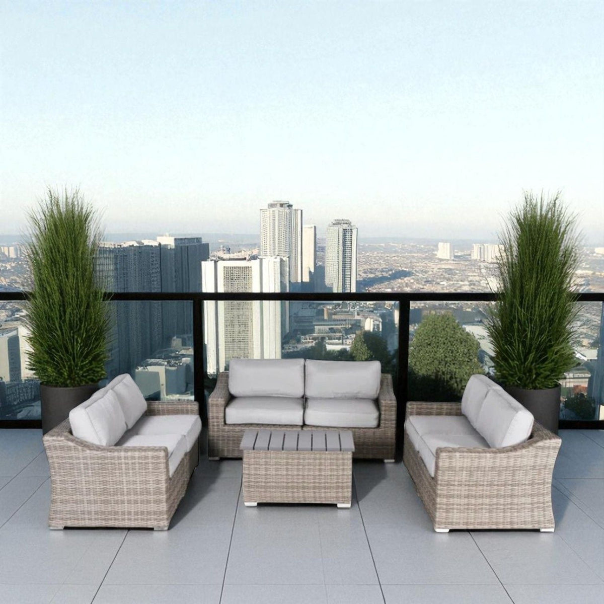Stylish Sofa Seating Group With Cushions Perfect For Outdoor Gatherings by Unique Piece Furniture