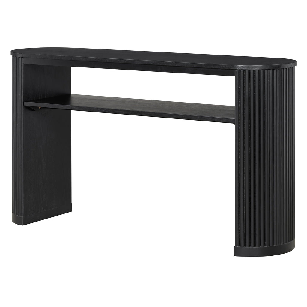 Console Table With Fluted Legs, Open Shelf by Unique Piece Furniture