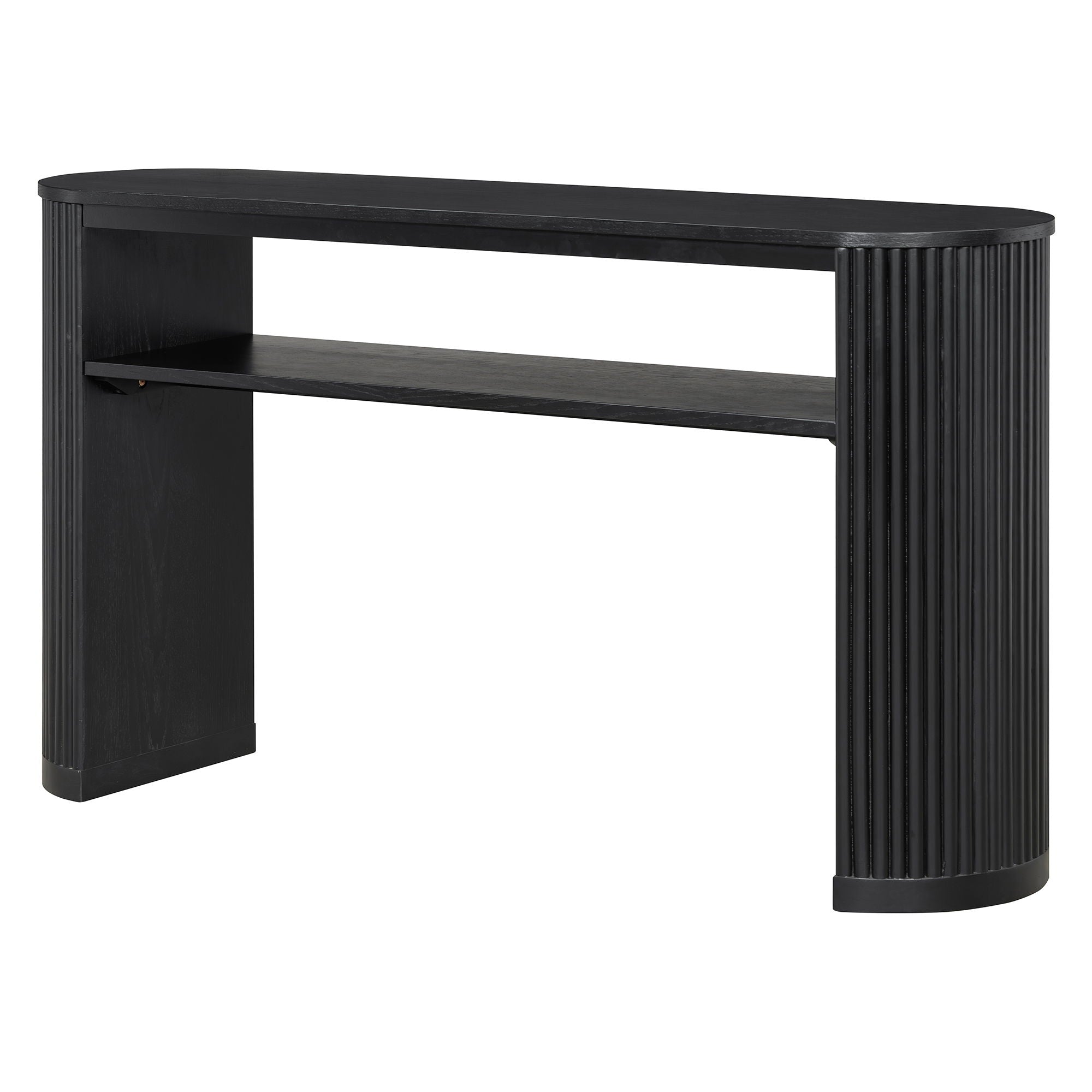 Console Table With Fluted Legs, Open Shelf by Unique Piece Furniture