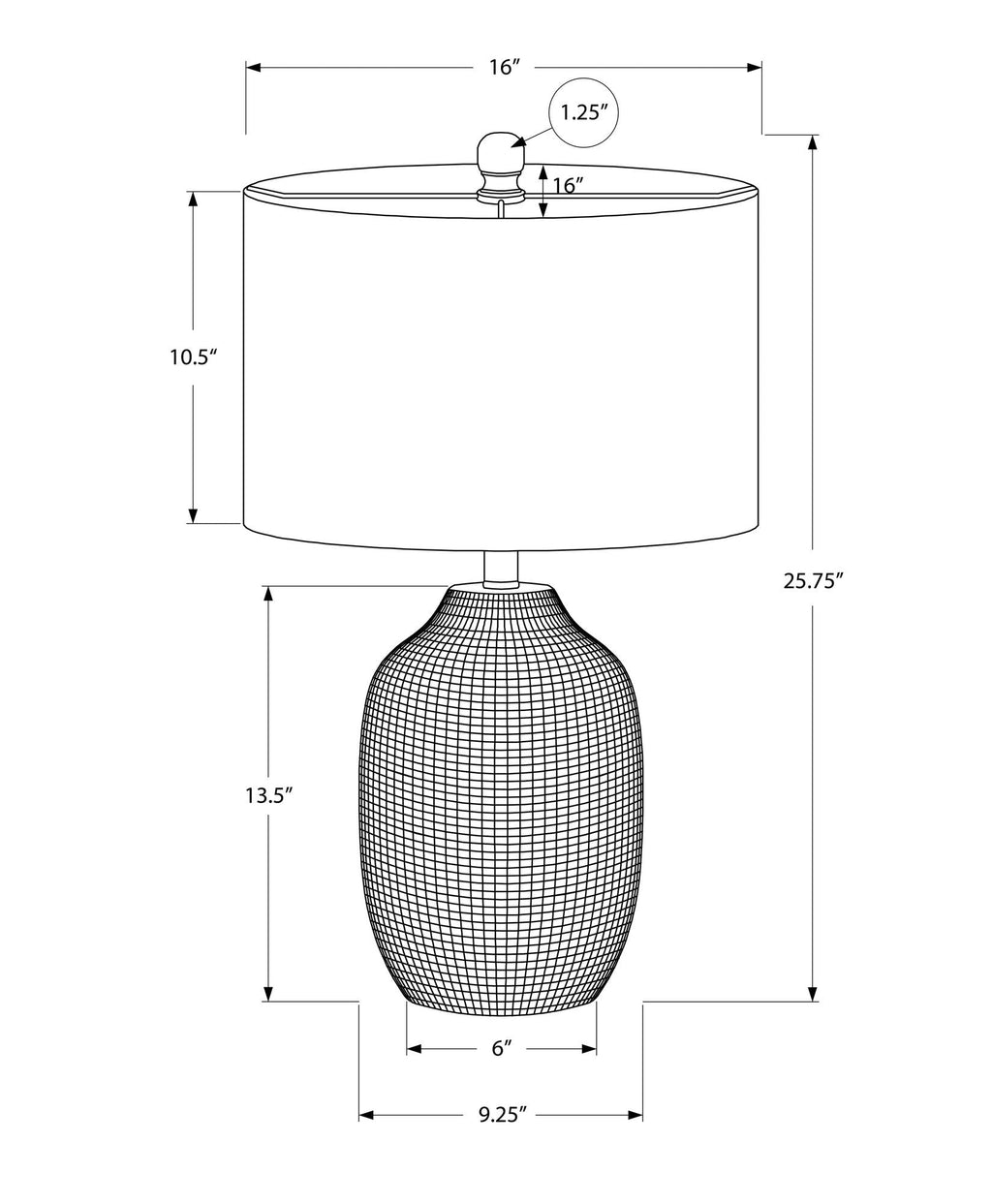 Lighting, Table Lamp, Ceramic, Contemporary - Black / Cream by Unique Piece Furniture