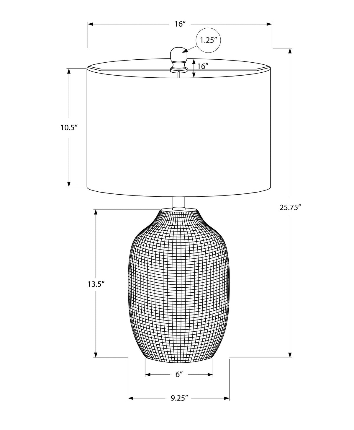 Lighting, Table Lamp, Ceramic, Contemporary - Black / Cream by Unique Piece Furniture