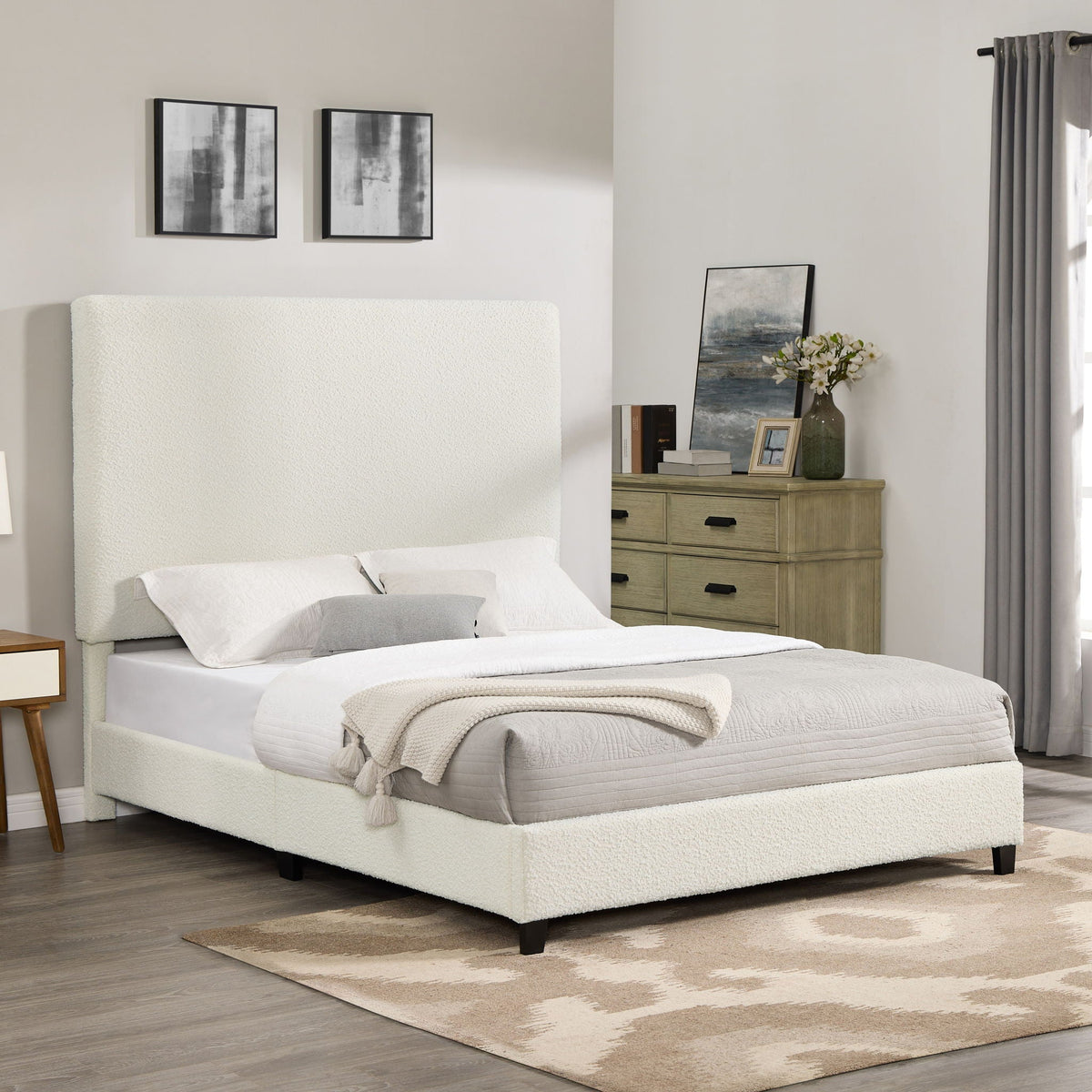 Upholstered Headboard Platform Bed by Unique Piece Furniture