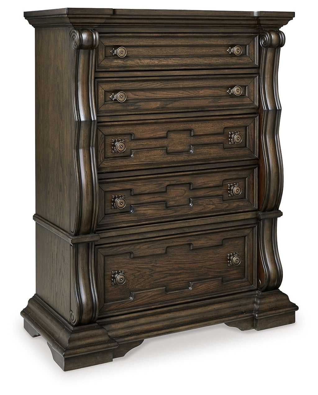 Maylee - Five Drawer Chest - Dark Brown by Unique Piece Furniture
