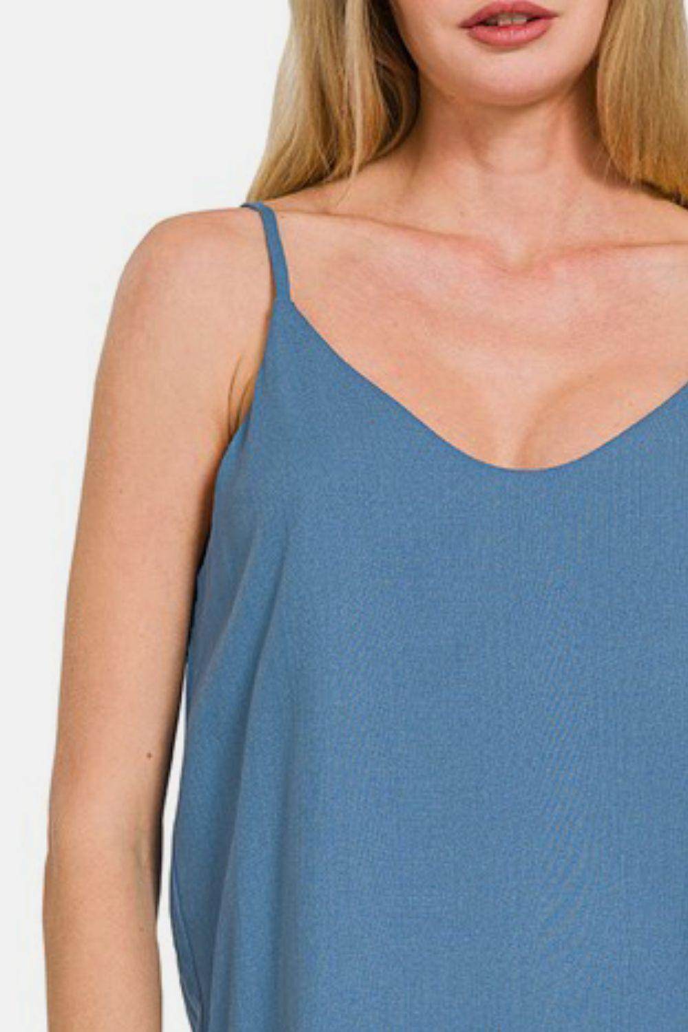 Zenana Two Layered Spaghetti Strap Cami for Women by Selvanelle