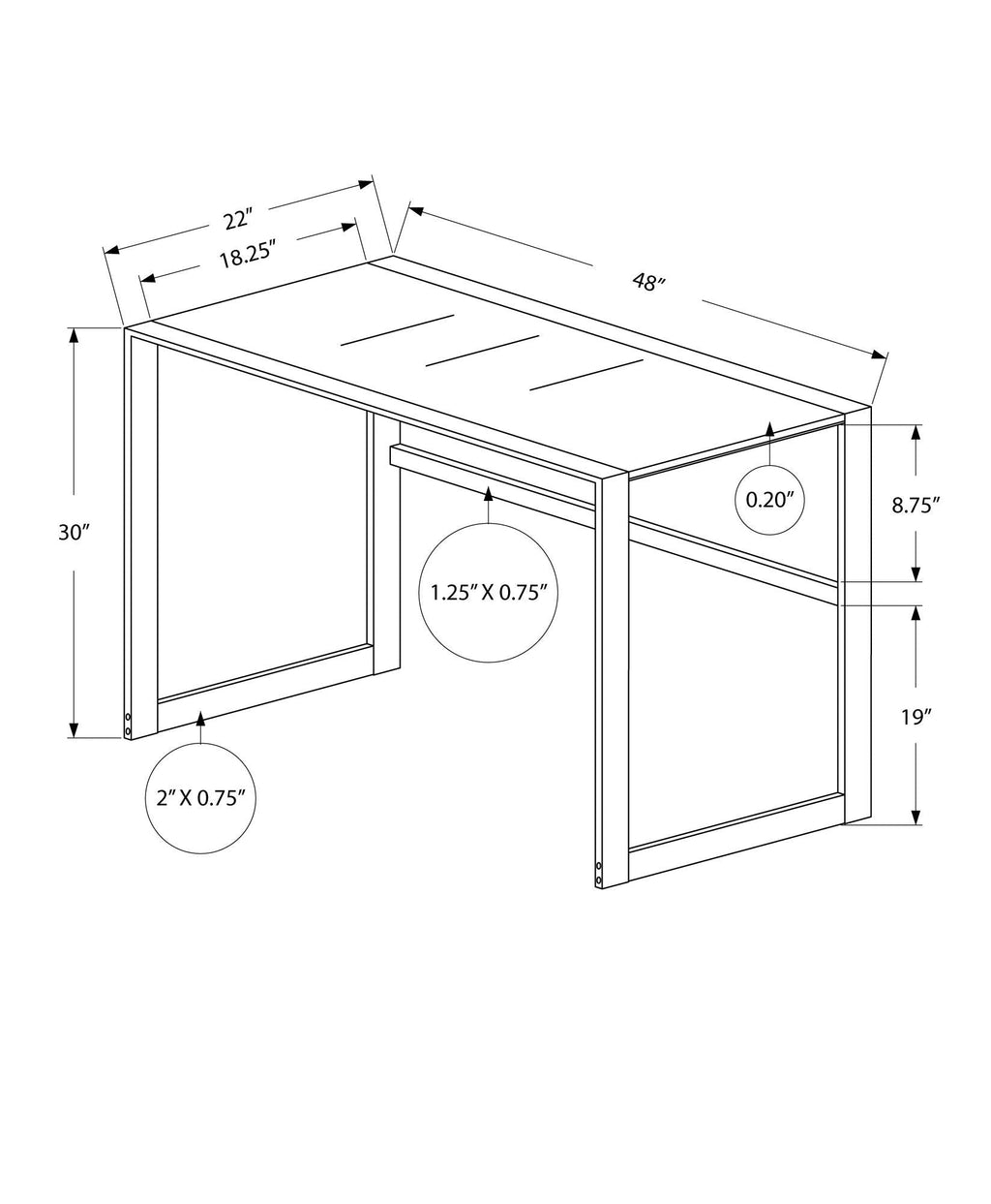 Computer Desk For Home Office, Laptop, Contemporary & Modern by Unique Piece Furniture