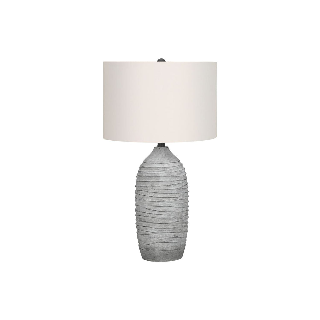 Lighting, Table Lamp, Resin, Modern - Gray / Cream by Unique Piece Furniture