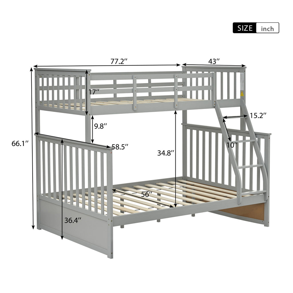 Bunk Bed With Ladder, And Safety Guard Rails by Unique Piece Furniture