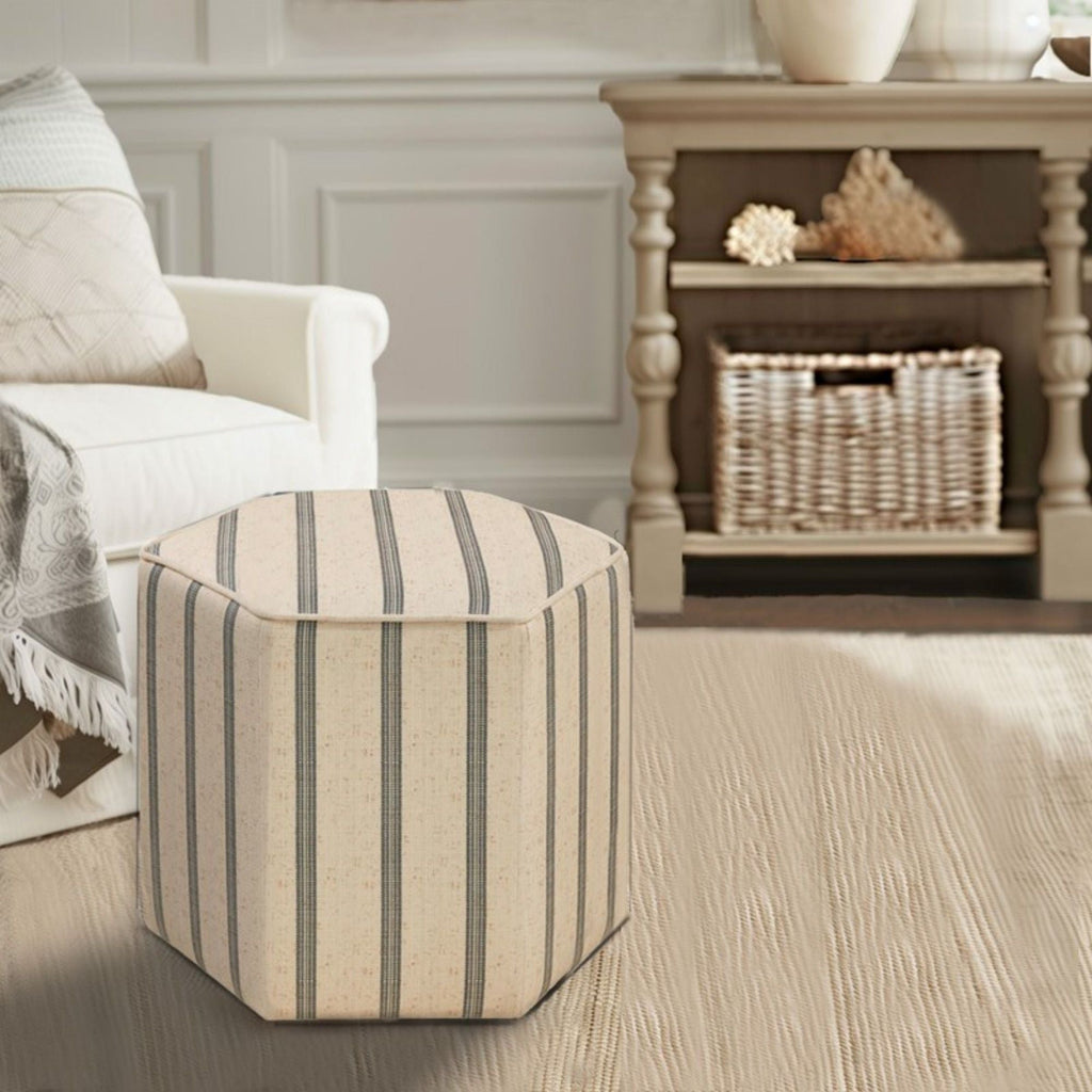 Accent Ottoman Printed Stripe by Unique Piece Furniture