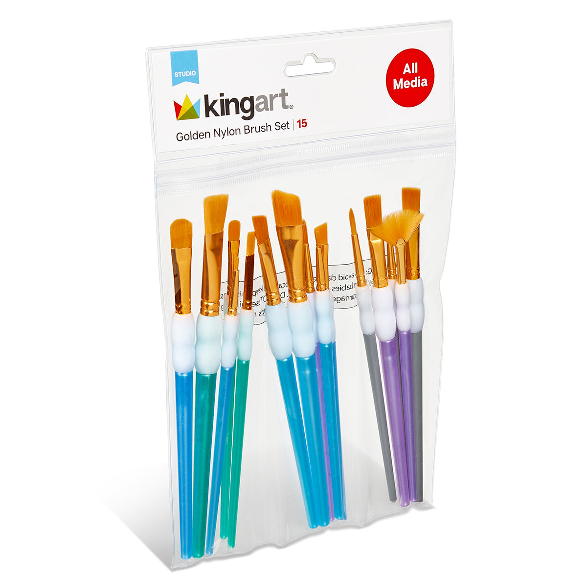 Studio Soft Grip Brush Set - 15 pc by KINGART
