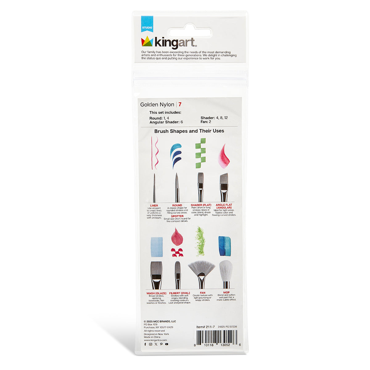 Studio Soft Grip Brush Set – 7 pc by KINGART