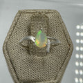 Sterling Silver Ethiopian Opal Open-Frame Ring – Size 10 – Intuition, Inspiration & Emotional Balance by Sacred Crystals