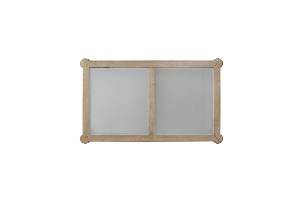 Frosted Glass Top Cocktail Table With Casters - Sand by Unique Piece Furniture