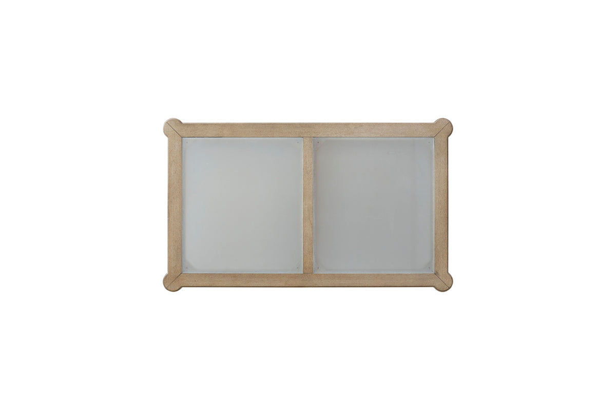 Frosted Glass Top Cocktail Table With Casters - Sand by Unique Piece Furniture
