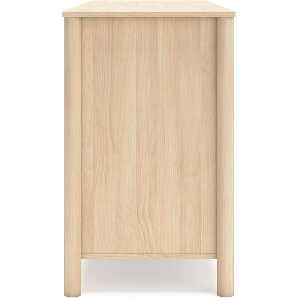 Light Brown Six Drawer Dresser For Bedroom Storage by ShipItFurniture