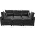 Modern Modular U-Shaped Sofa Bed With Movable Ottoman, USB Ports, Phone Holder by Unique Piece Furniture