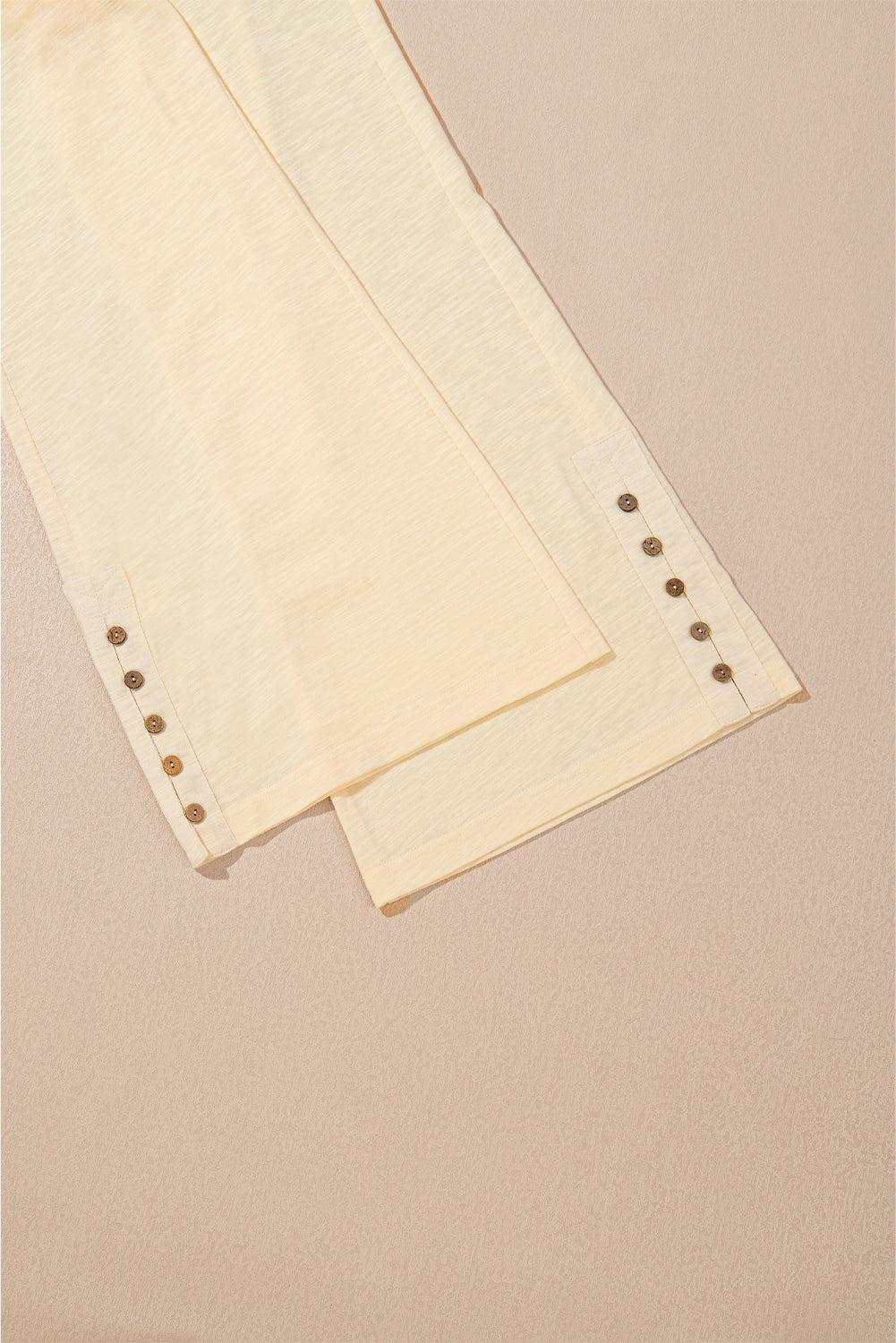 Beige Solid Color Tank Top and Smocked Waist Pants Set by Wild and Free Boutique
