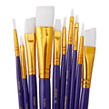 Studio White Nylon Brush Set - Acrylic & Watercolor - 10 pc by KINGART