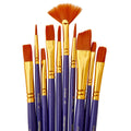 Studio Gold Nylon Brush Set - Acrylic & Watercolor - 10 pc by KINGART