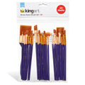 Studio Gold Nylon Brush Set - Acrylic & Watercolor - 30 pc by KINGART
