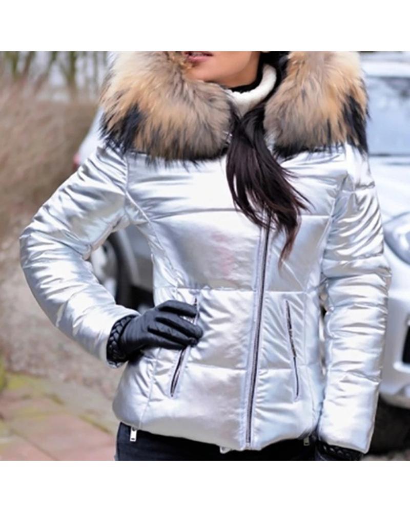 Women's New Creative Down Hood Large Coats by Wshirt