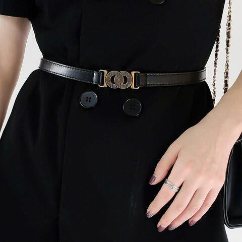 ElegantStyle Alloy Buckle PU Belt – Chic and Versatile Accessory See size chart under “more details” by The Fashion Celestial