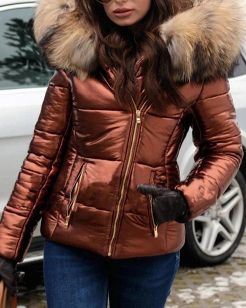 Women's New Creative Down Hood Large Coats by Wshirt
