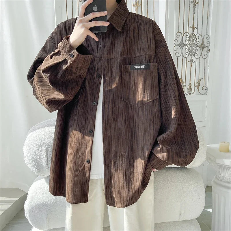 Men's Oversized Button-Up Shirts by Trendy Attic Store01