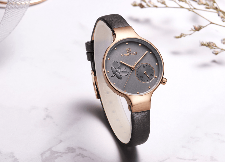 Elegant Women's Analog Quartz Watch With Leather Belt Waterproof Wristwatch Excellent Design Perfect Gift by Stevvex