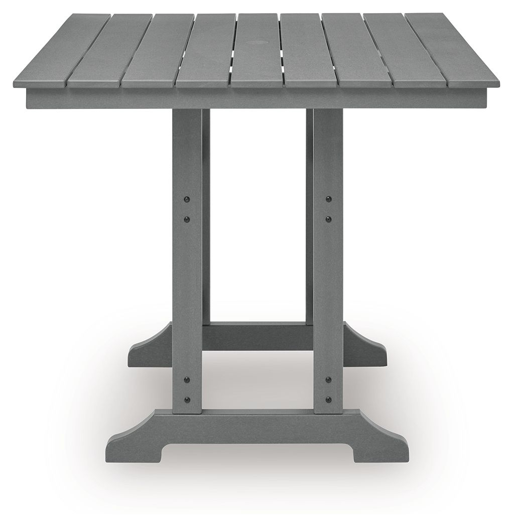 Sanctuary Beach - Square Counter Table With Umbrella Option - Dark Gray by Unique Piece Furniture