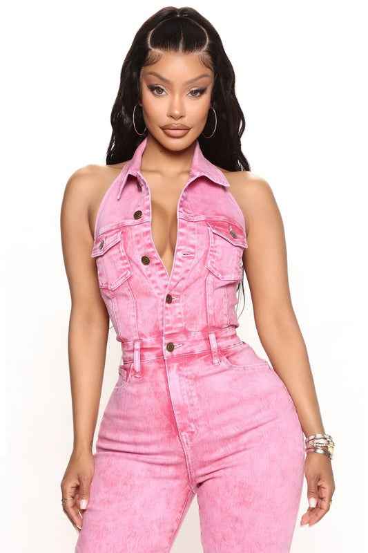 WOMEN FASHION DENIM JUMPSUIT by Wild and Free Boutique