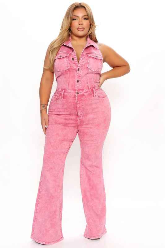 WOMEN FASHION DENIM JUMPSUIT by Wild and Free Boutique