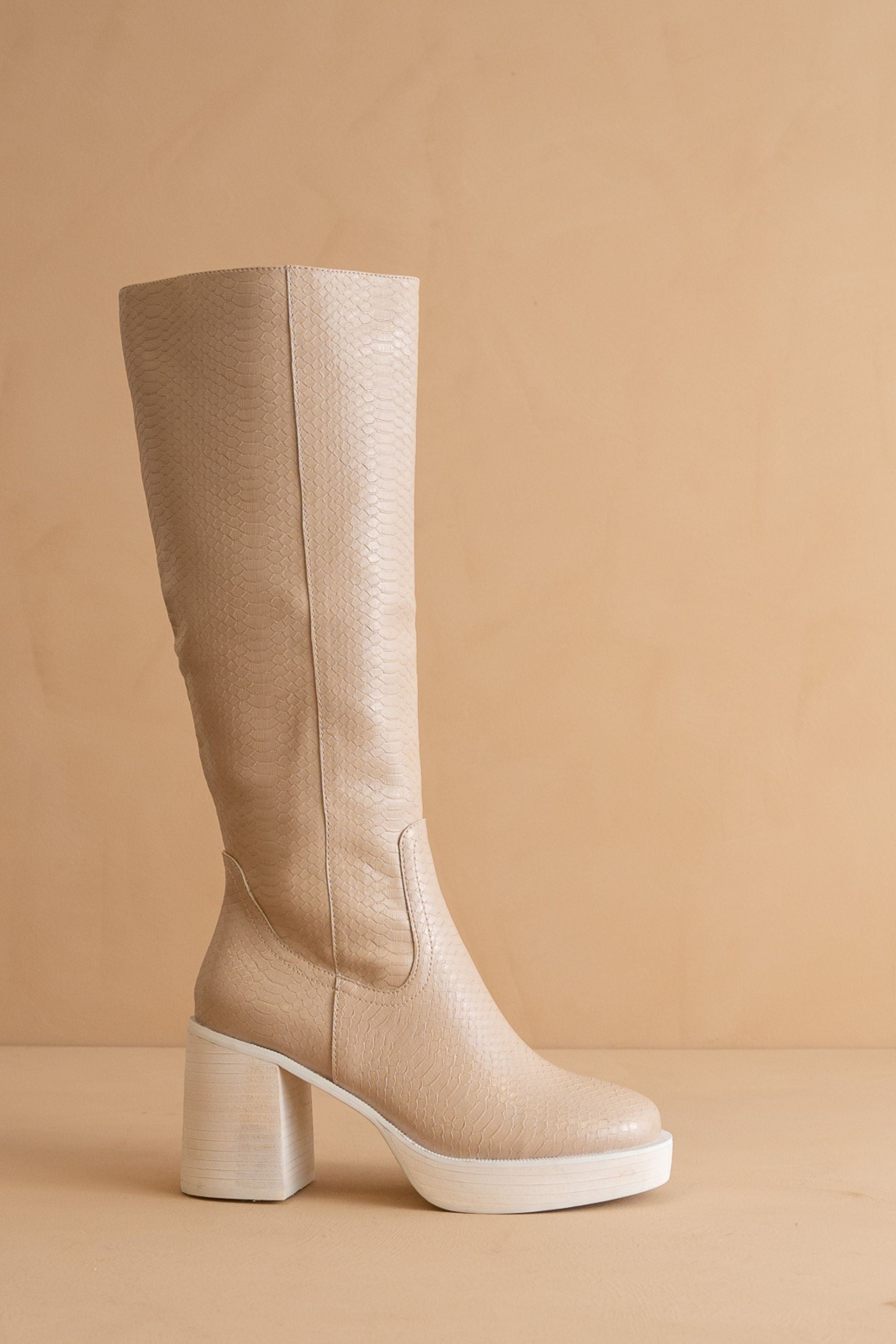 Eloise Platform Knee-high Boots by N&C Boutique