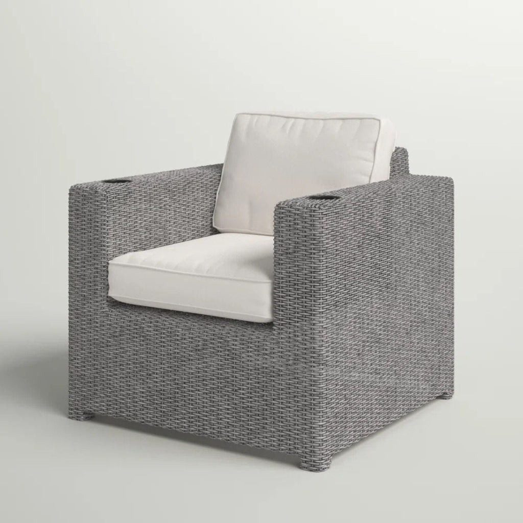 Elegant Patio Chair With Cushions - Gray by Unique Piece Furniture