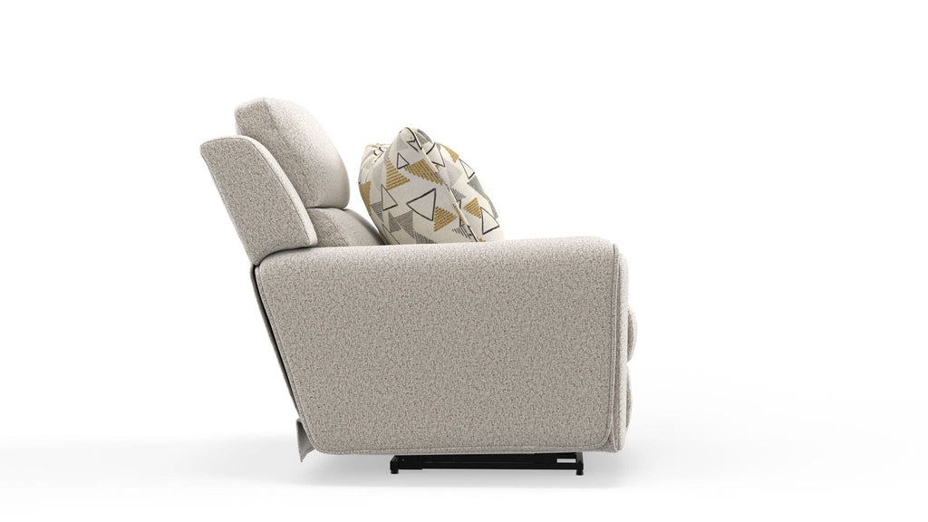 Micah - Power Headrest Power Deep Seat Lay Flat Recliner - Oatmeal by Unique Piece Furniture
