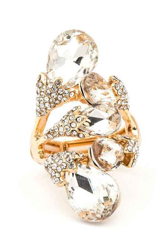 Crystal Iconic Stretch Ring by Wild and Free Boutique