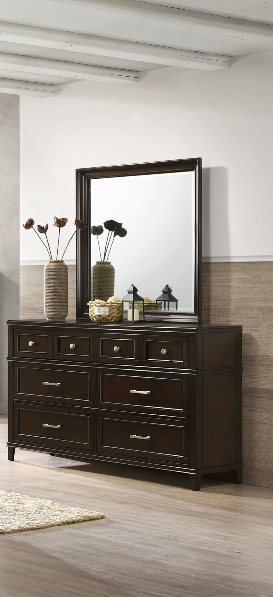 Merlot - 6 Drawer Dresser - Mahogany by Unique Piece Furniture